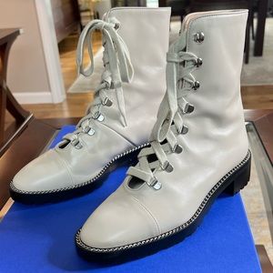 Stuart Weitzman “Kolbie” Boot Size 38/ 7.5 Oat/ White